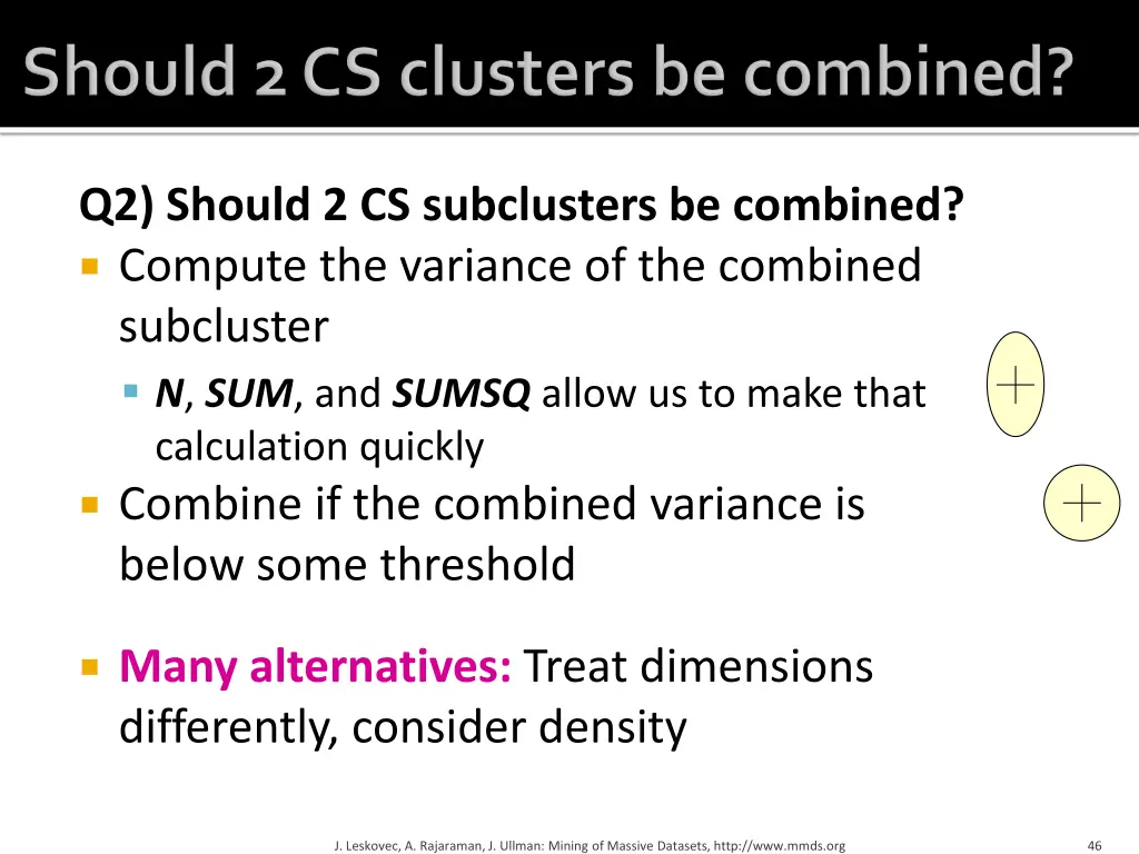 q2 should 2 cs subclusters be combined compute