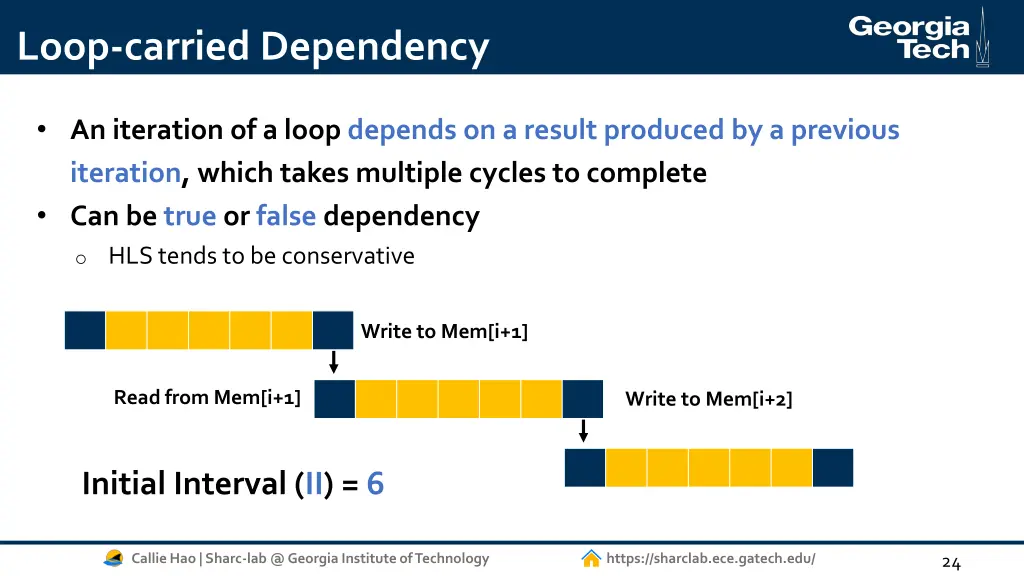 loop carried dependency