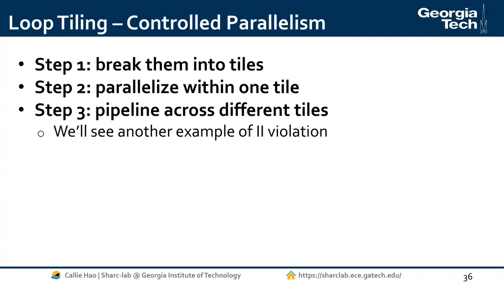 loop tiling controlled parallelism 1