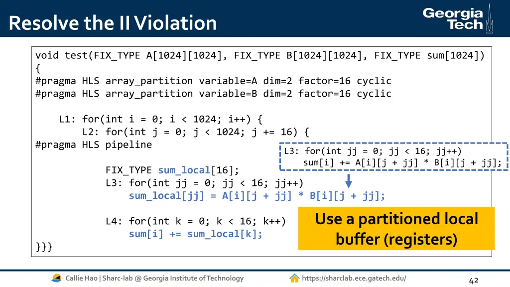 resolve the ii violation