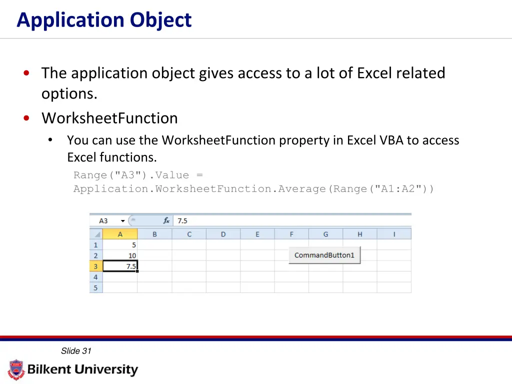 application object