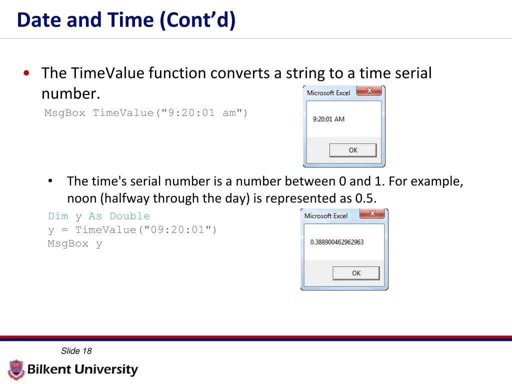 date and time cont d