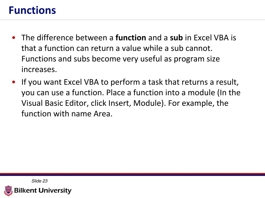 functions