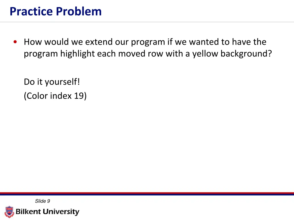 practice problem