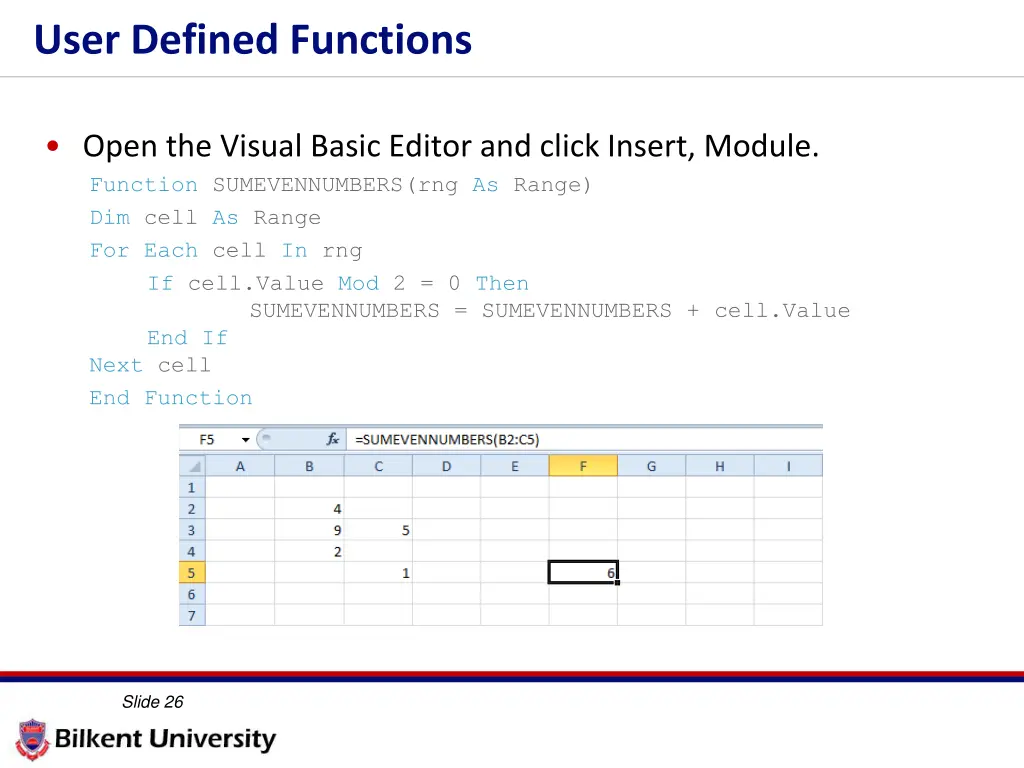 user defined functions 1