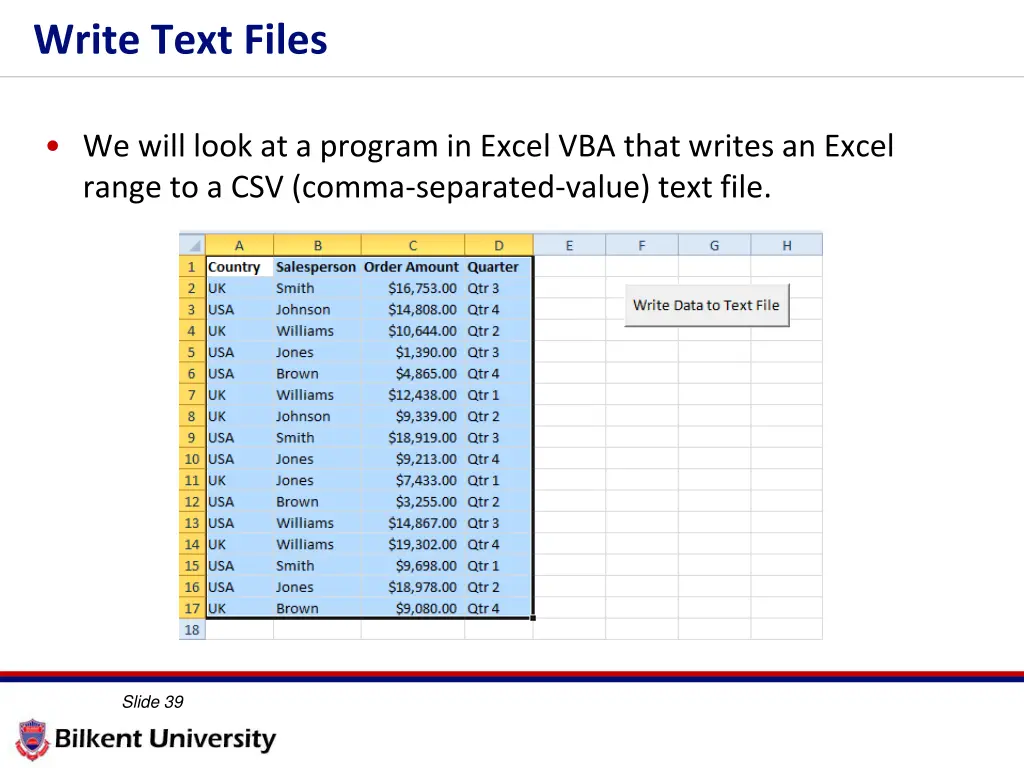 write text files