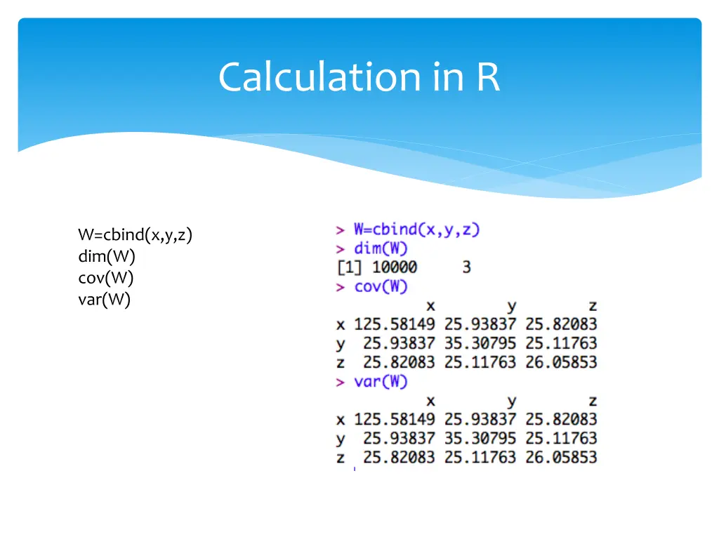 calculation in r