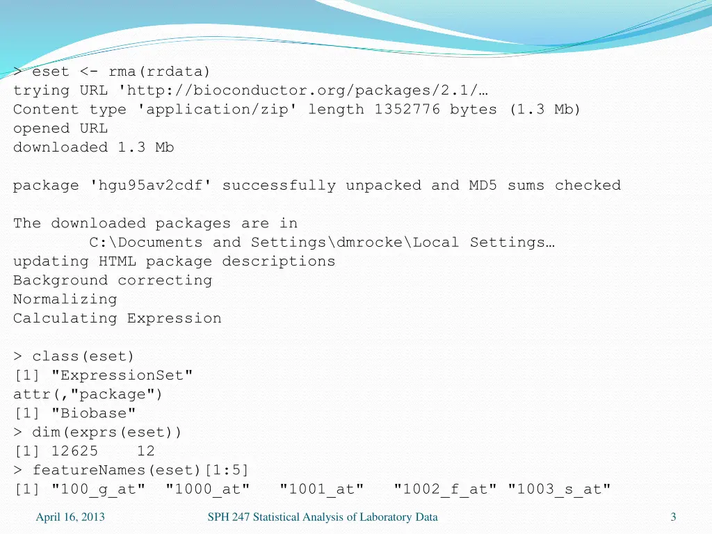 eset rma rrdata trying url http bioconductor