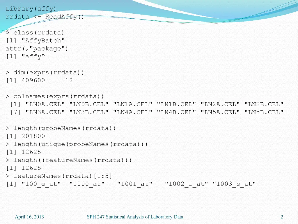 library affy rrdata readaffy