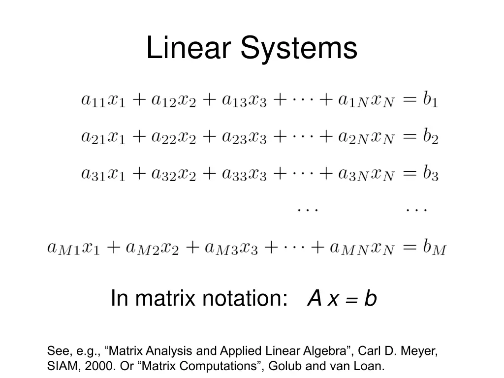 linear systems