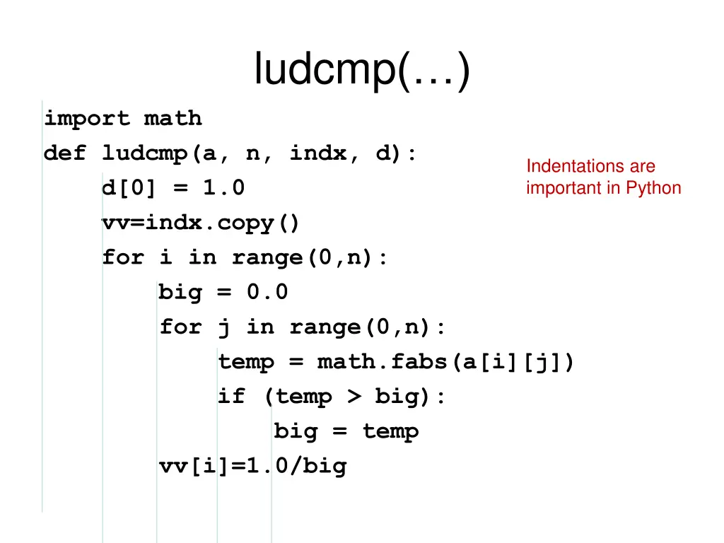 ludcmp