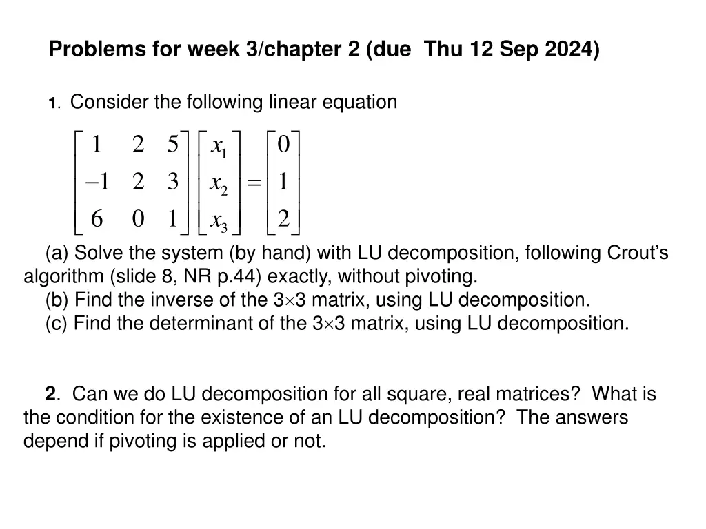 problems for week 3 chapter 2 due thu 12 sep 2024