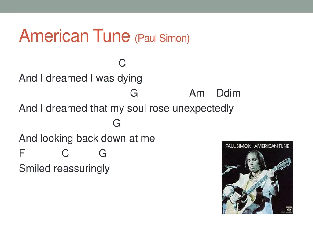 american tune paul simon