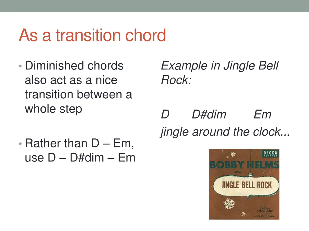 as a transition chord