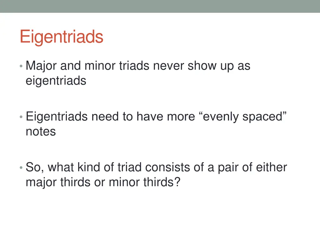 eigentriads