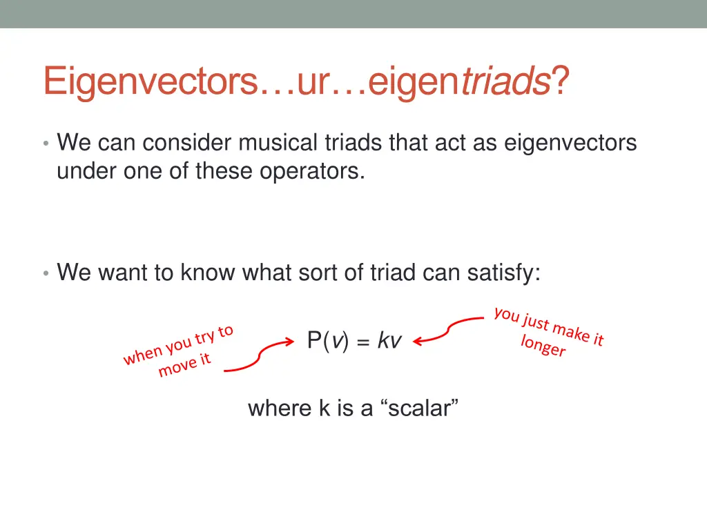 eigenvectors ur eigen triads