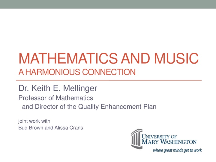 mathematics and music a harmonious connection