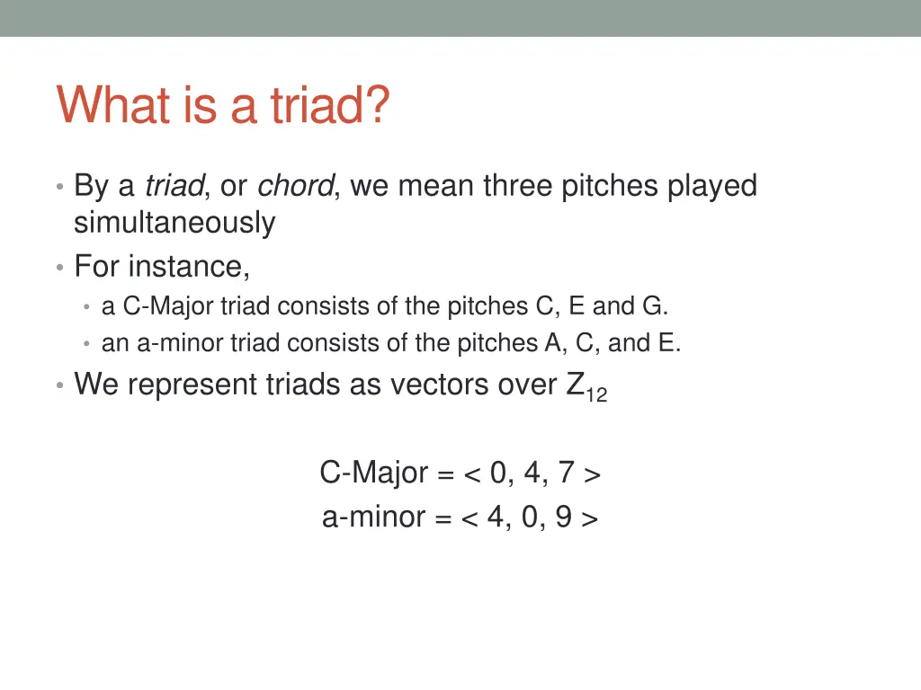 what is a triad