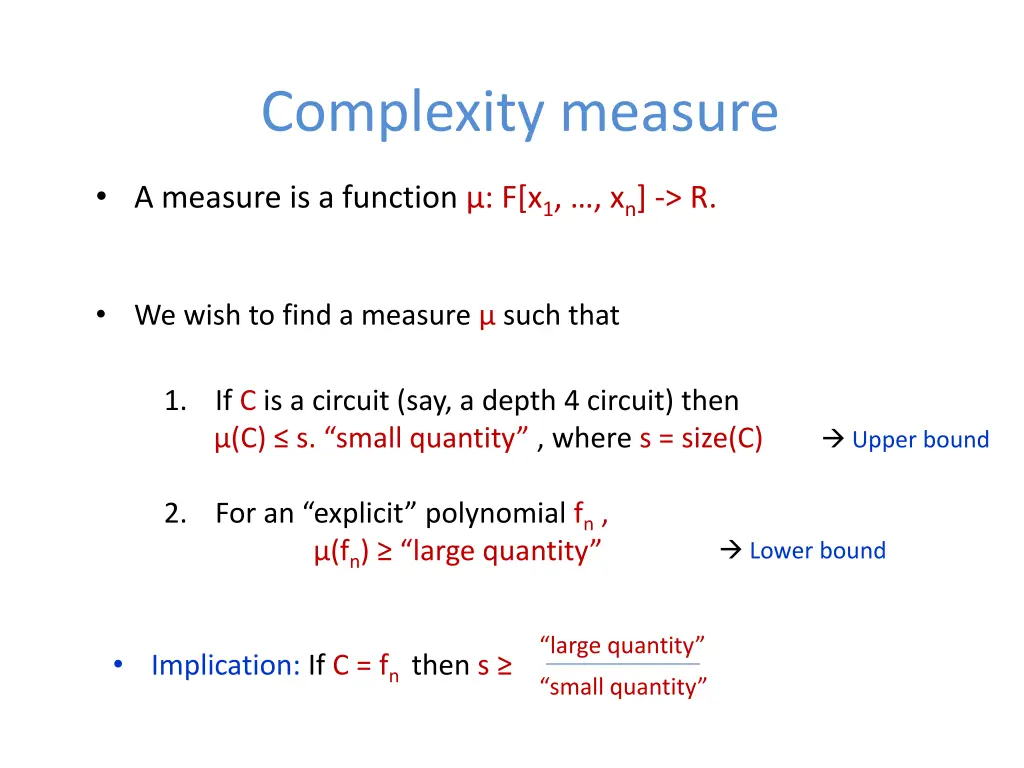 complexity measure