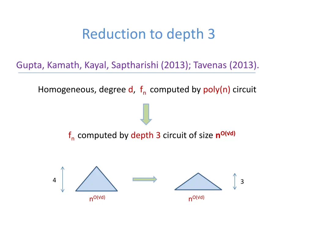 reduction to depth 3