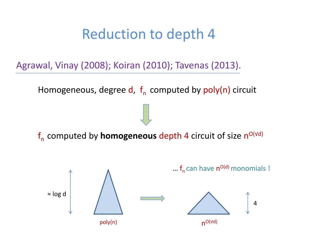 reduction to depth 4 1