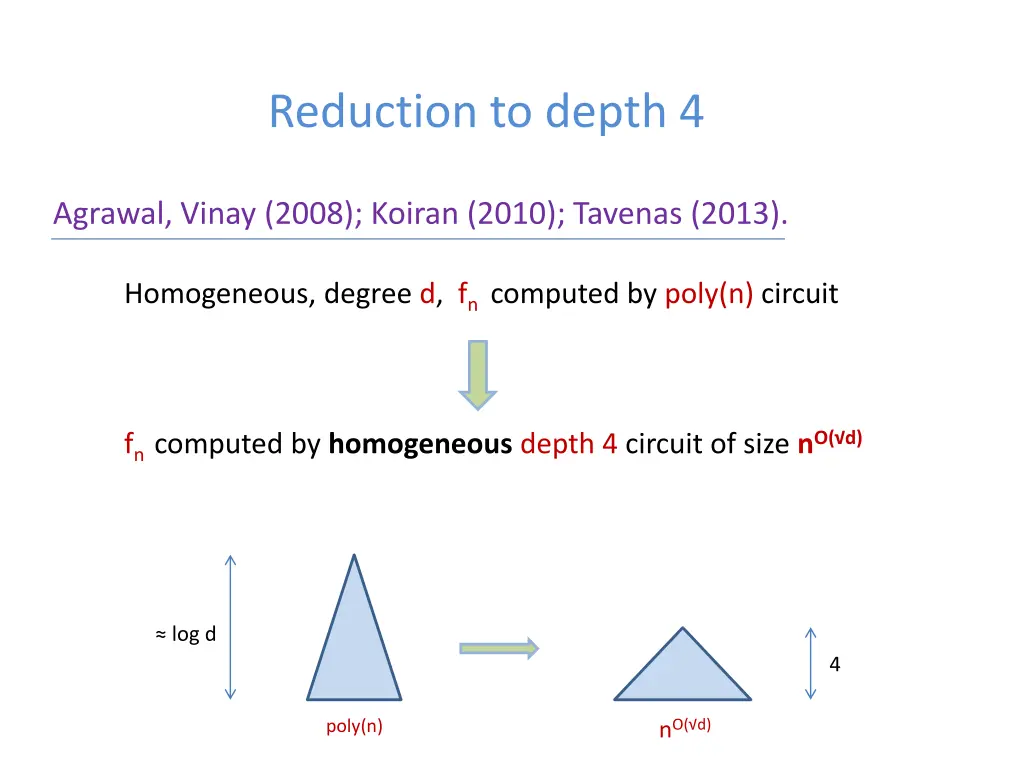 reduction to depth 4