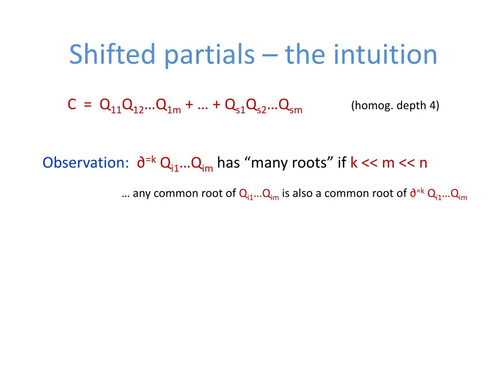 shifted partials the intuition 1