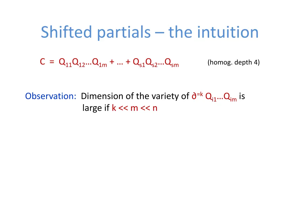 shifted partials the intuition 2