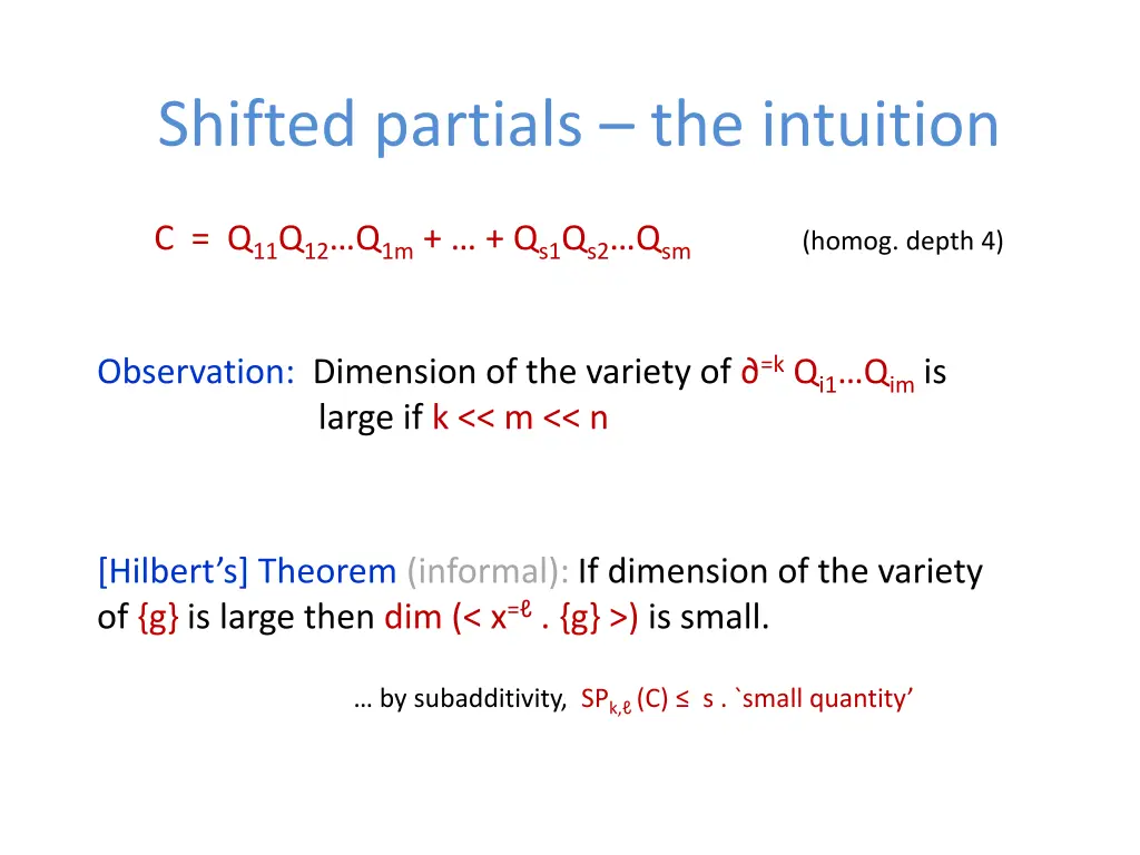 shifted partials the intuition 5