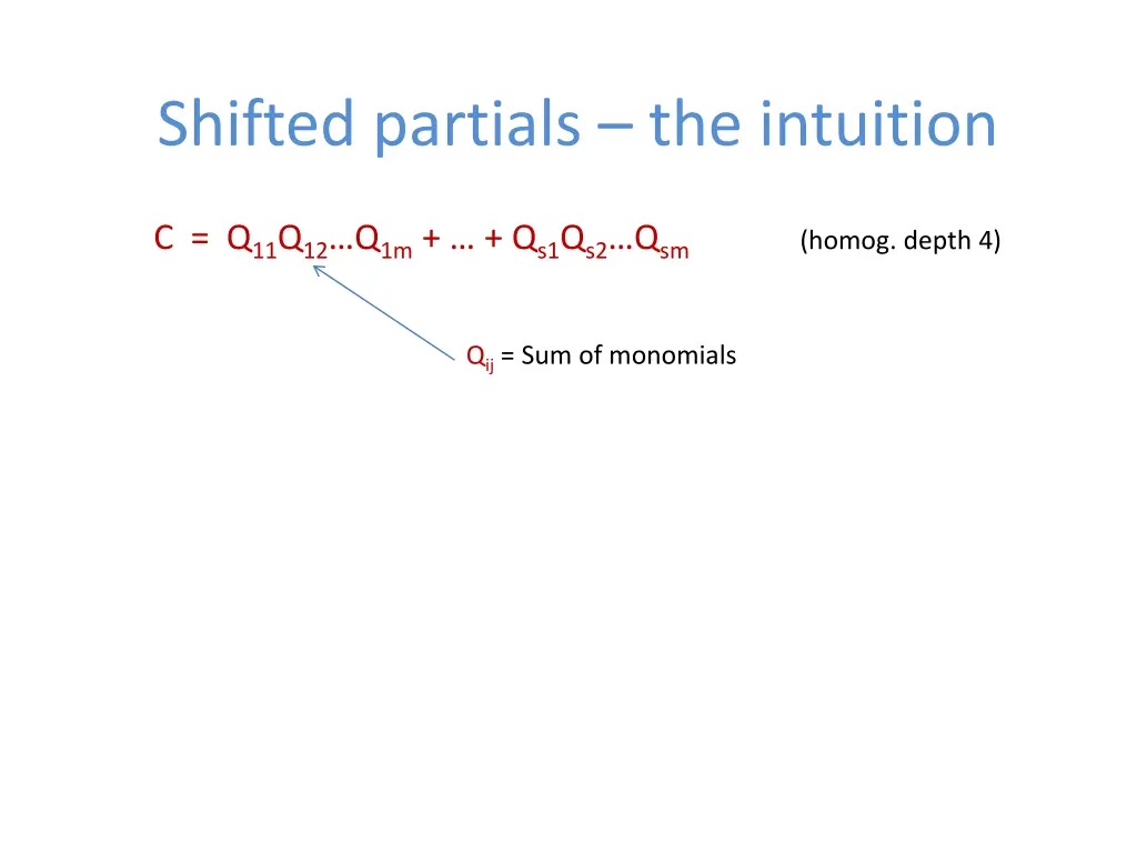 shifted partials the intuition