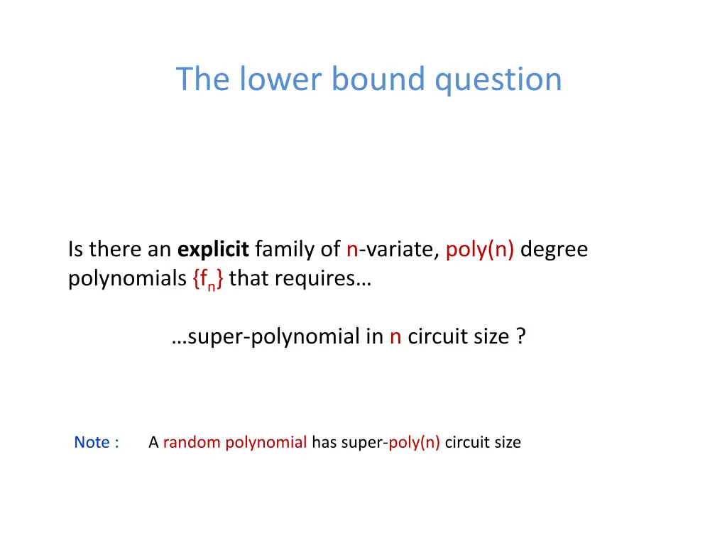 the lower bound question 1