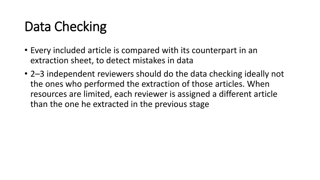 data checking data checking