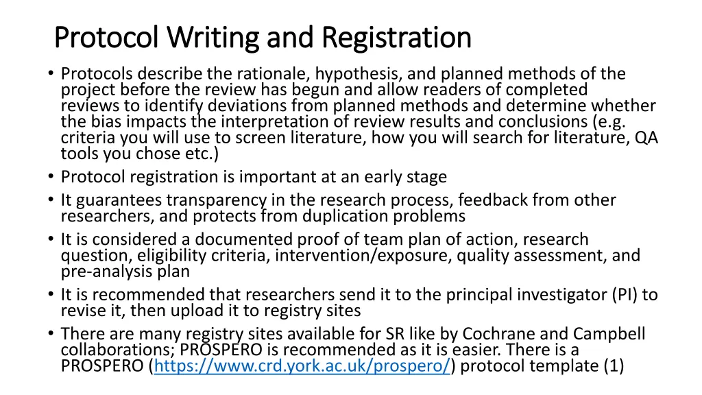 protocol writing and registration protocol