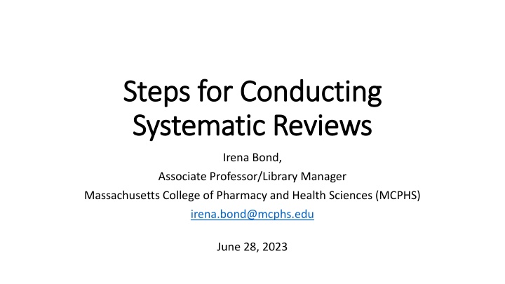 steps for conducting steps for conducting