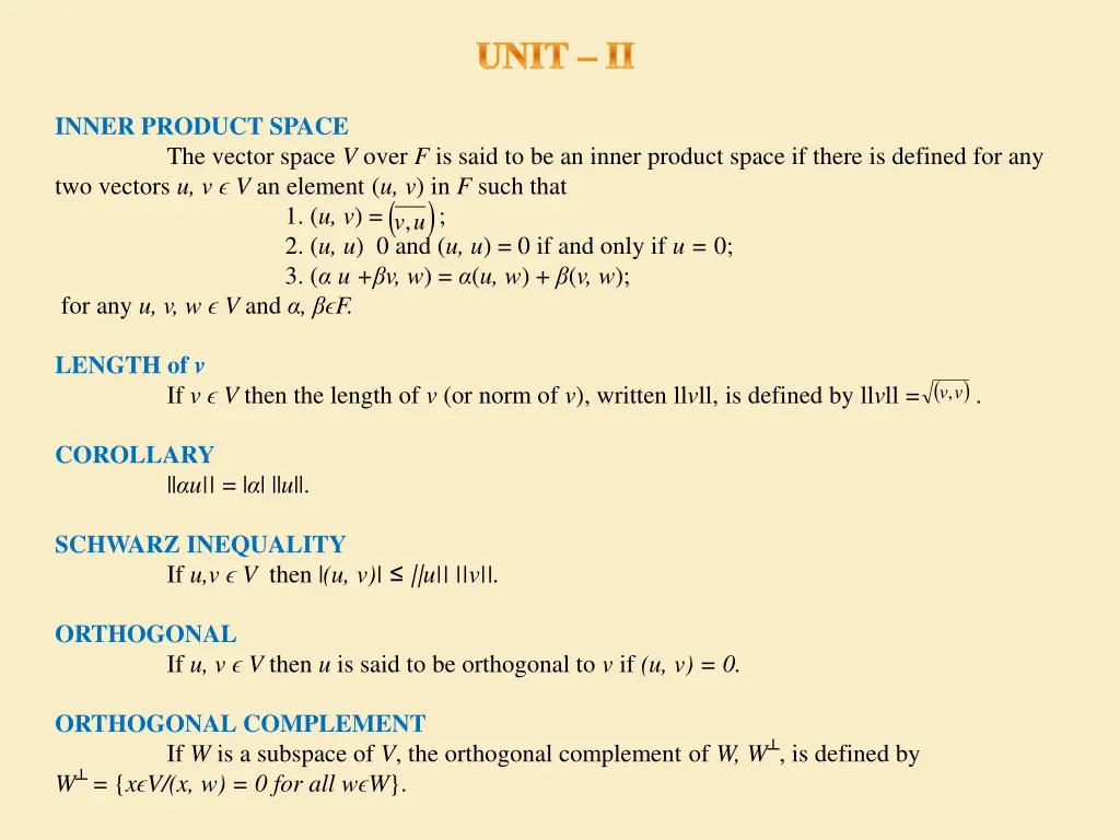 unit ii