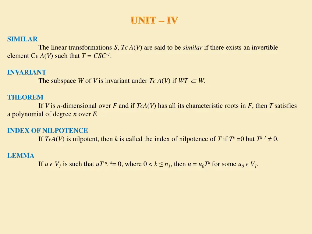 unit iv