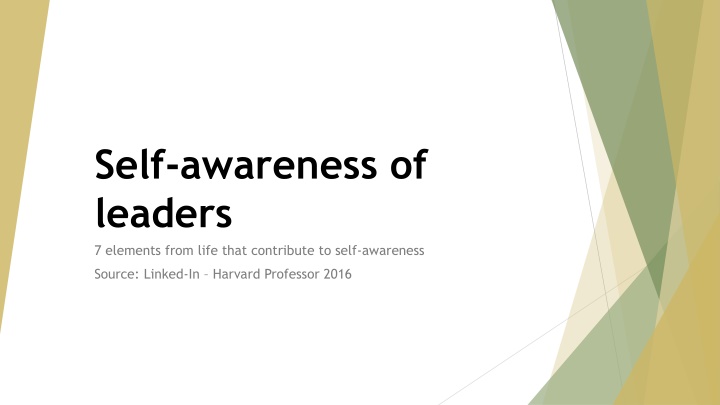 self awareness of leaders 7 elements from life