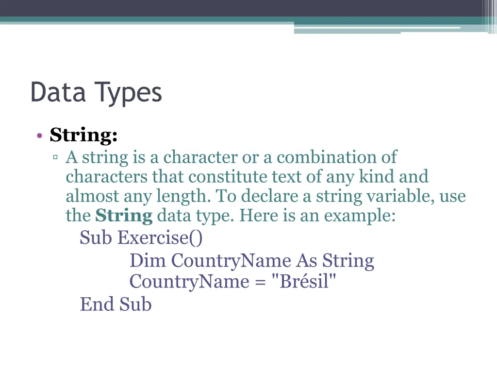 data types 2