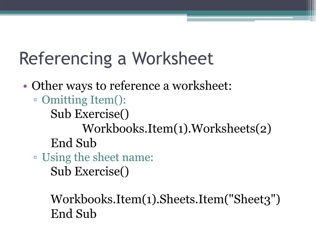 referencing a worksheet 1