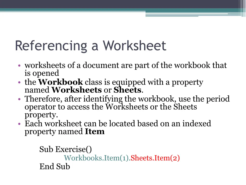 referencing a worksheet