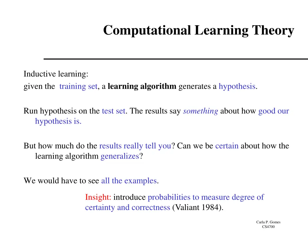 computational learning theory 1