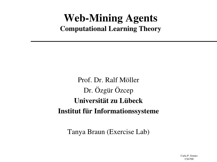 web mining agents computational learning theory