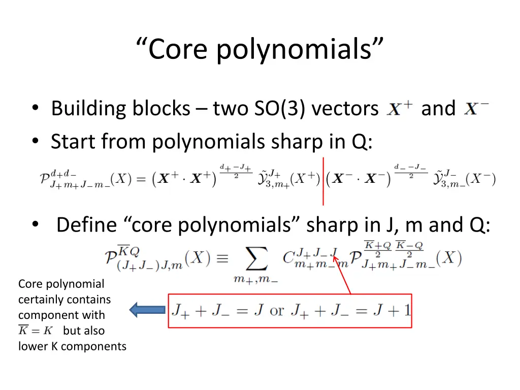 core polynomials