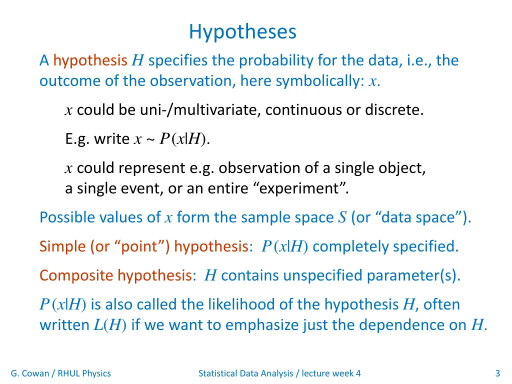 hypotheses