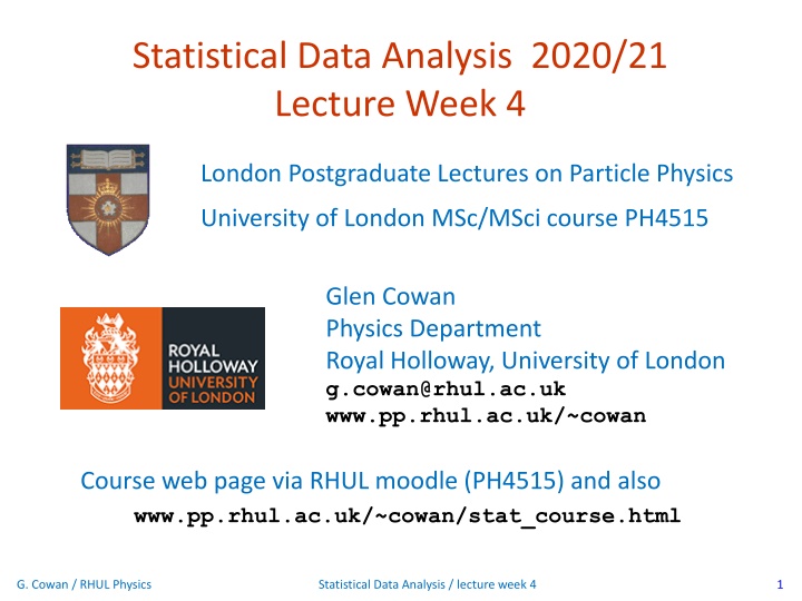 statistical data analysis 2020 21 lecture week 4