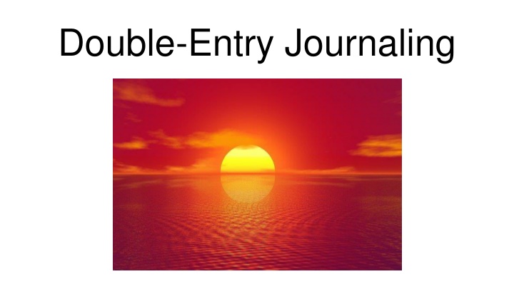 double entry journaling