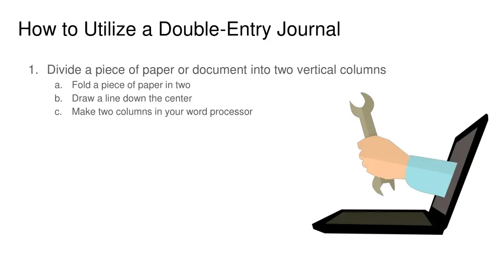 how to utilize a double entry journal