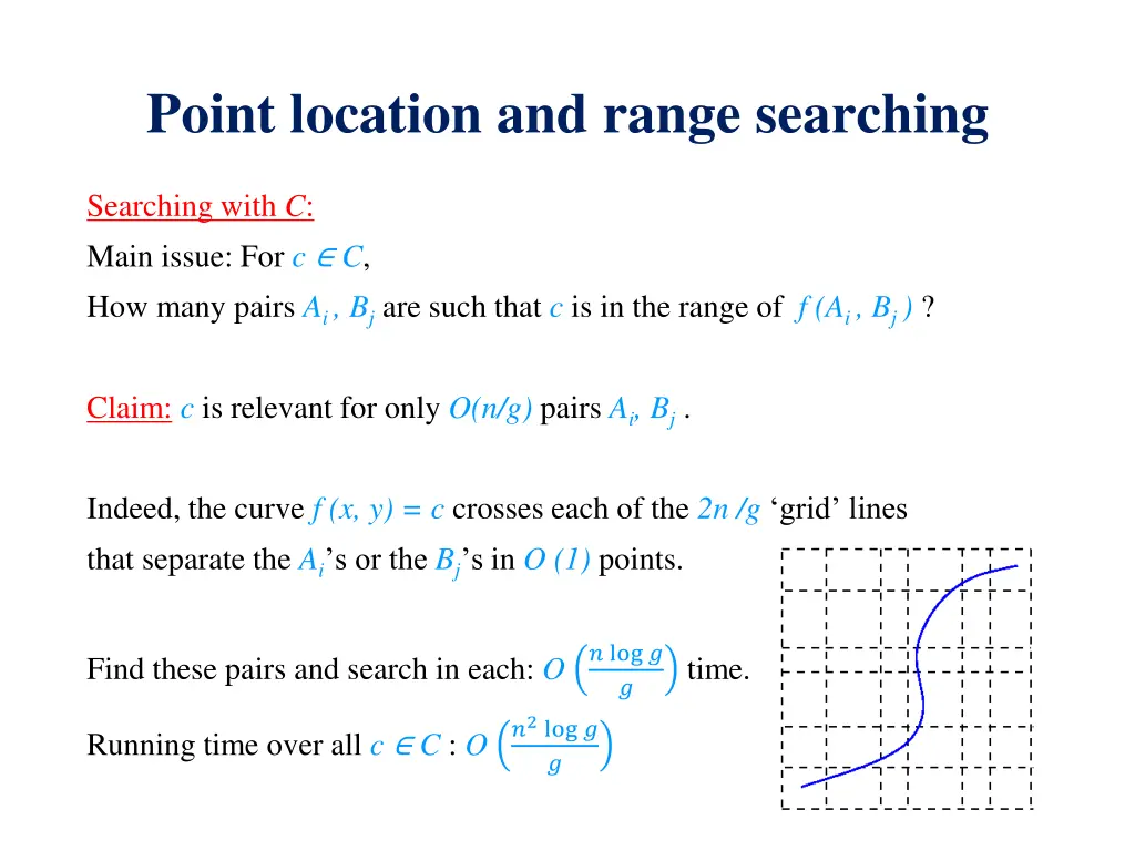 point location and range searching