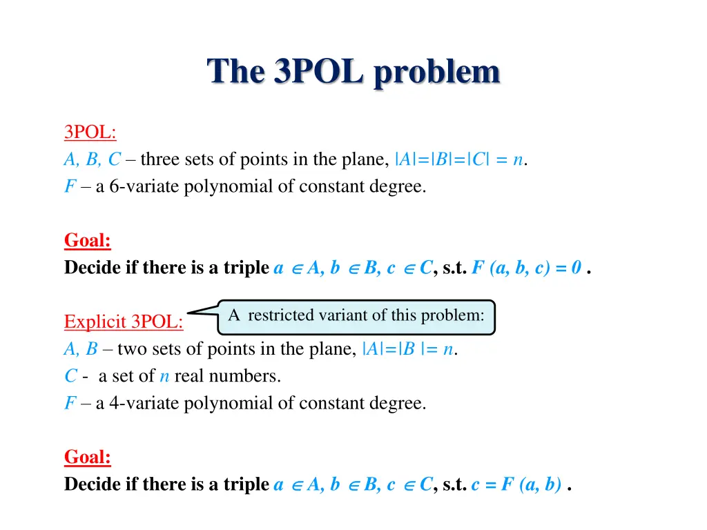 the 3pol problem