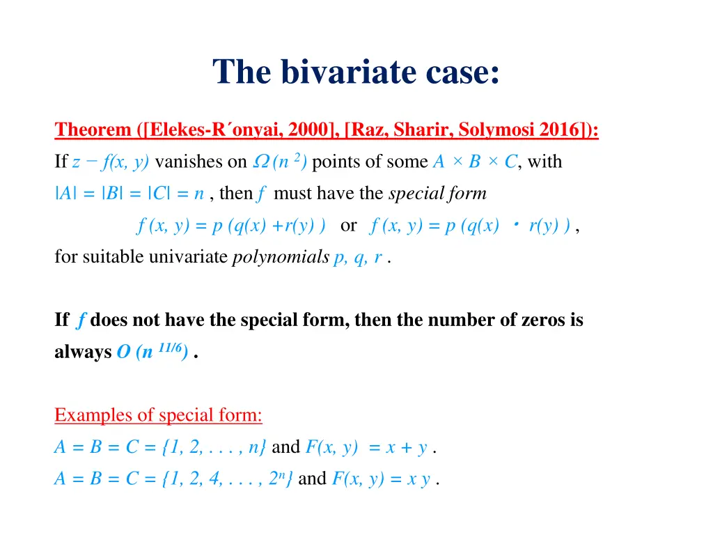 the bivariate case